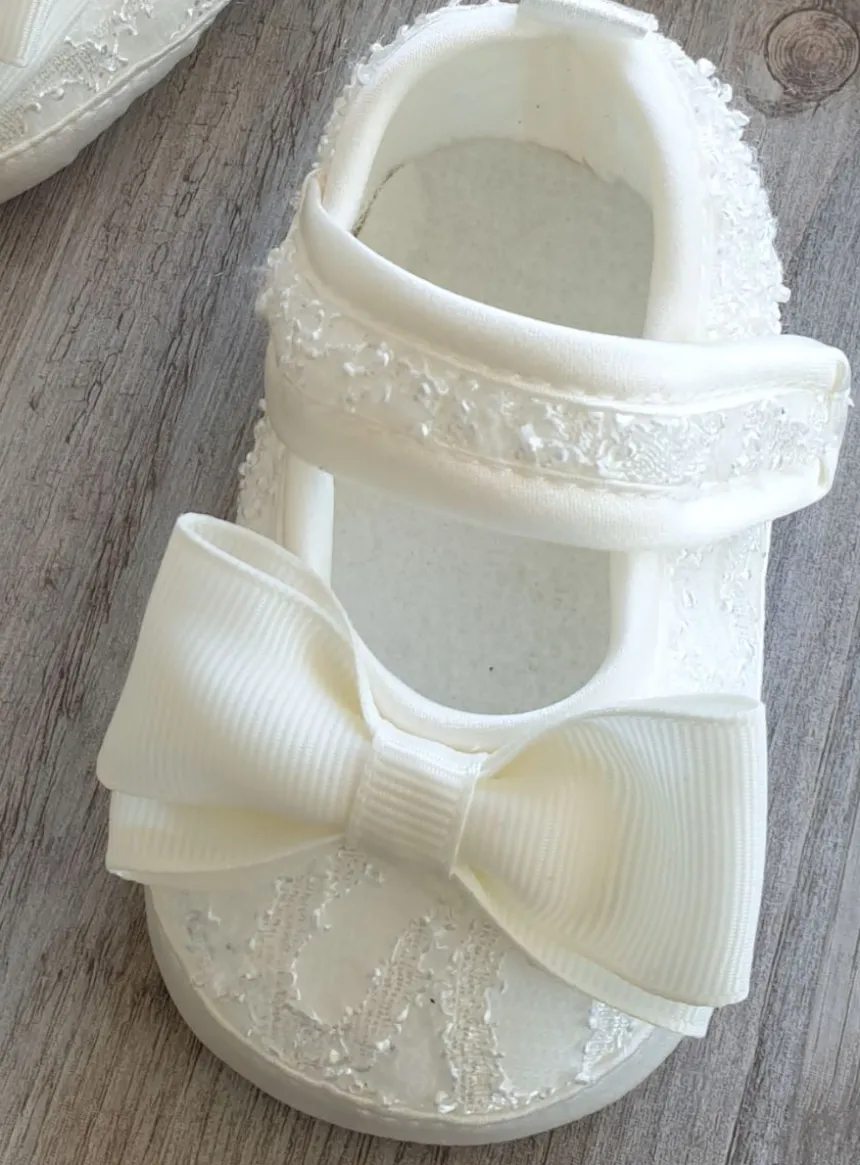 Chaussures de cérémonie bébé fille écrue Dentelle