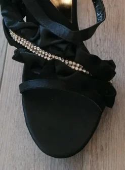 Chaussures de soirée femme strass et or