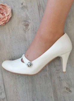 Chaussures mariage femme éco cuir strass