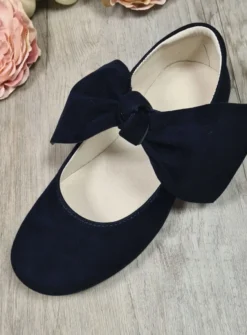 chaussures soirée fille nubuck large noeud
