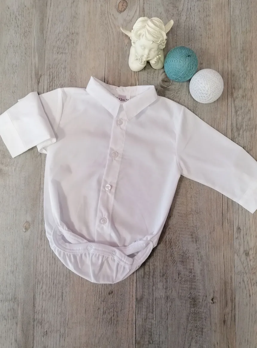 Chemise body bébé garçon manches longues