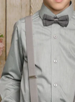 Chemise de cérémonie verte sauge garçon ML