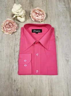 Chemise enfant manches longues Rose fushia 18 ans