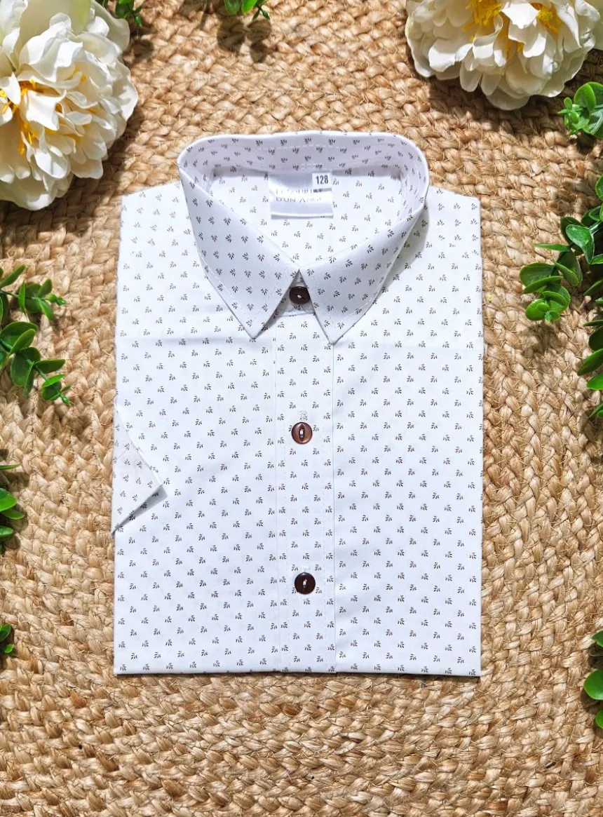 Chemise garçon manches courtes