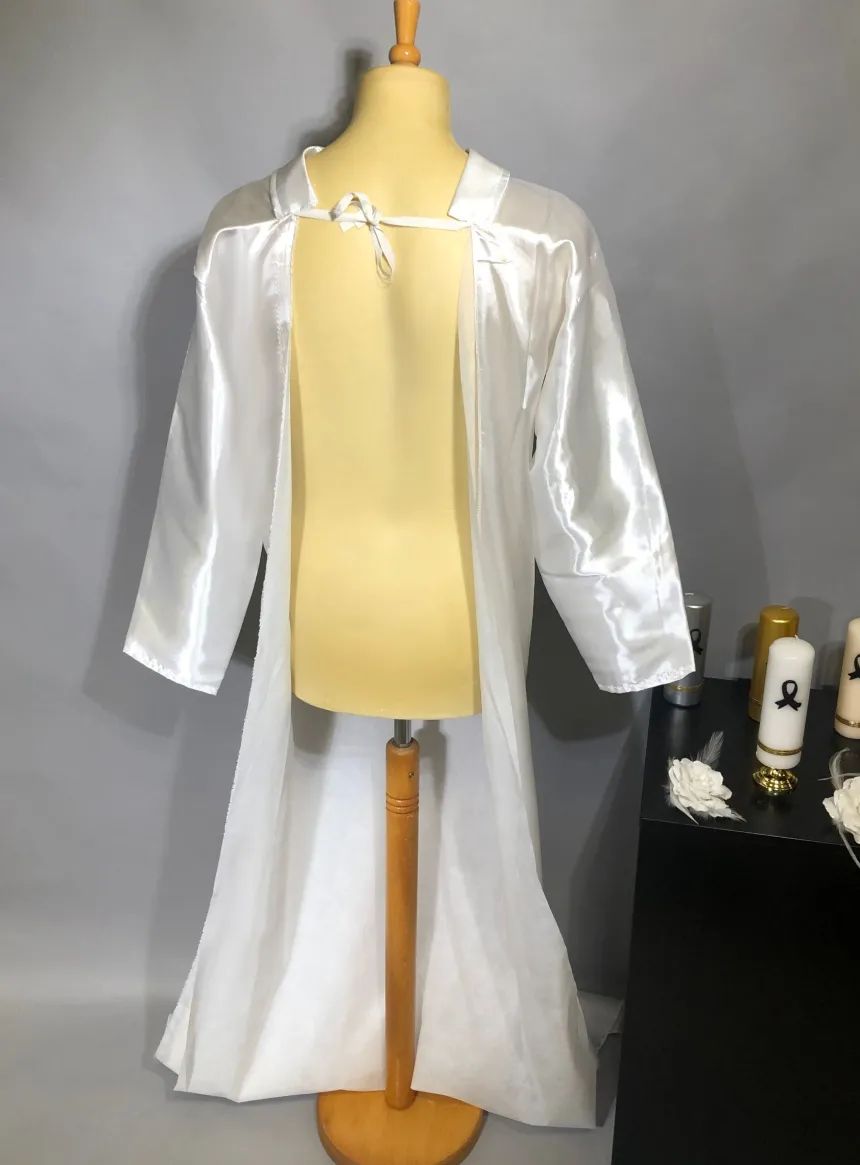 Chemise longue crémation homme Blanc