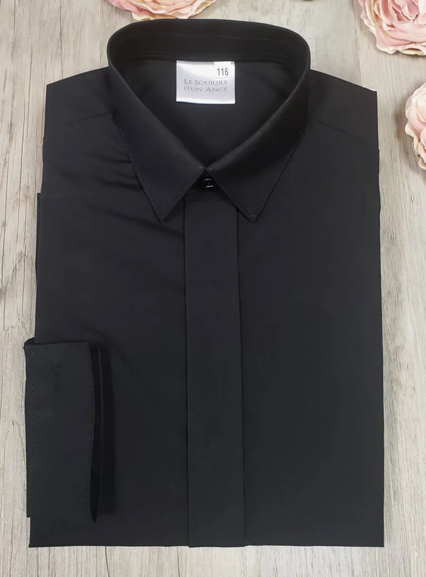 Chemise noire garçon