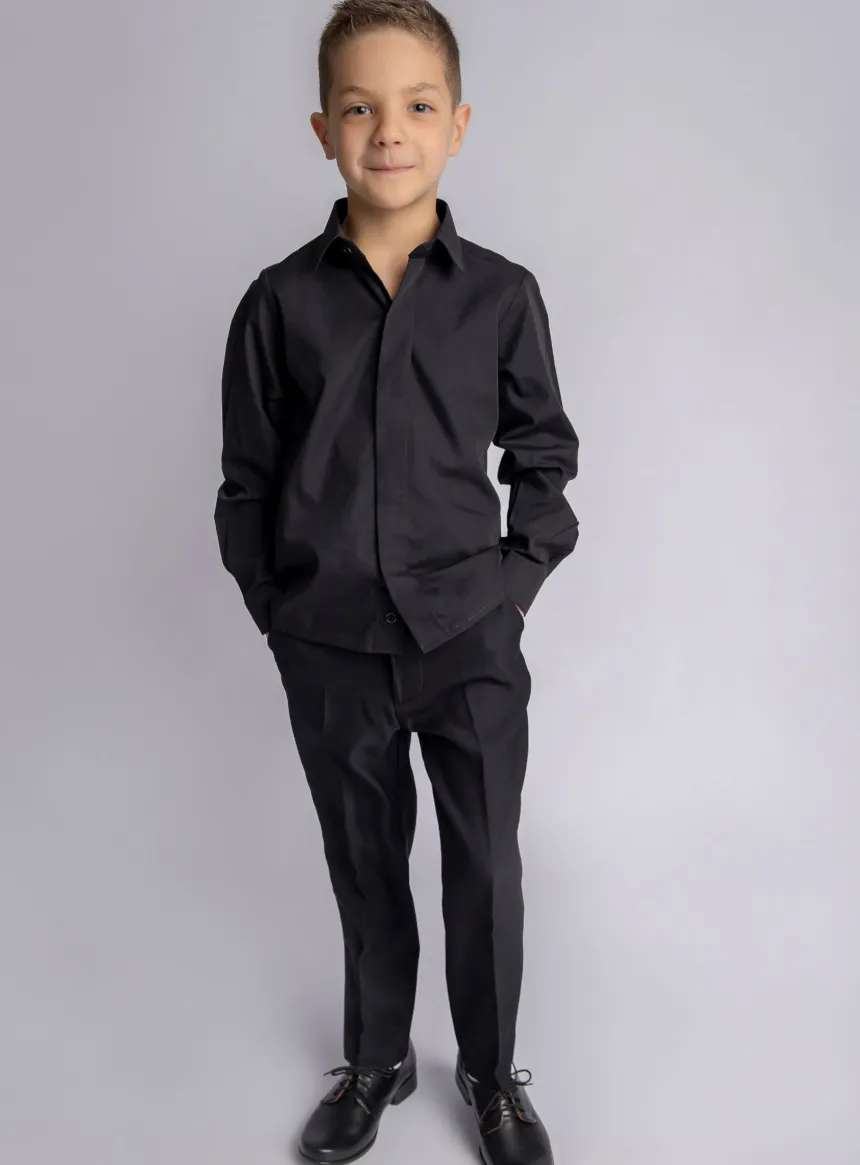 Chemise noire garçon