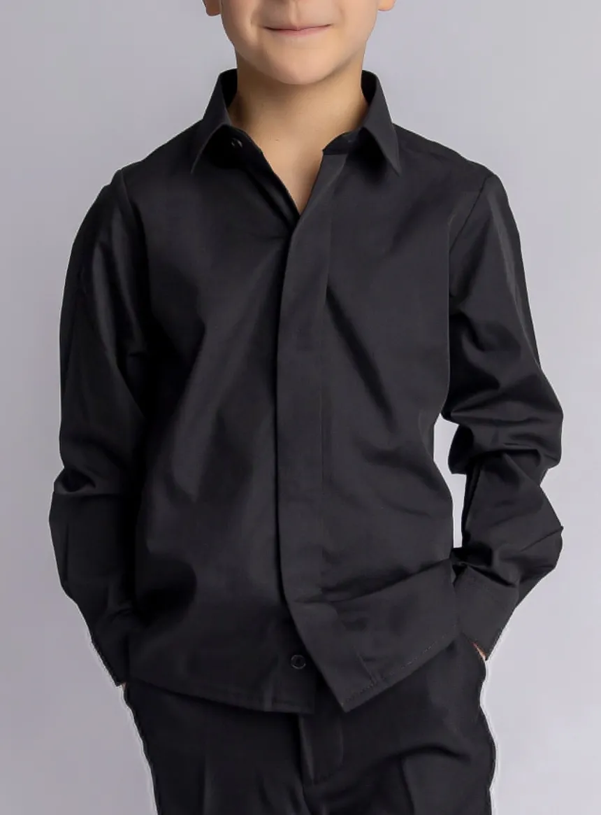 Chemise noire garçon