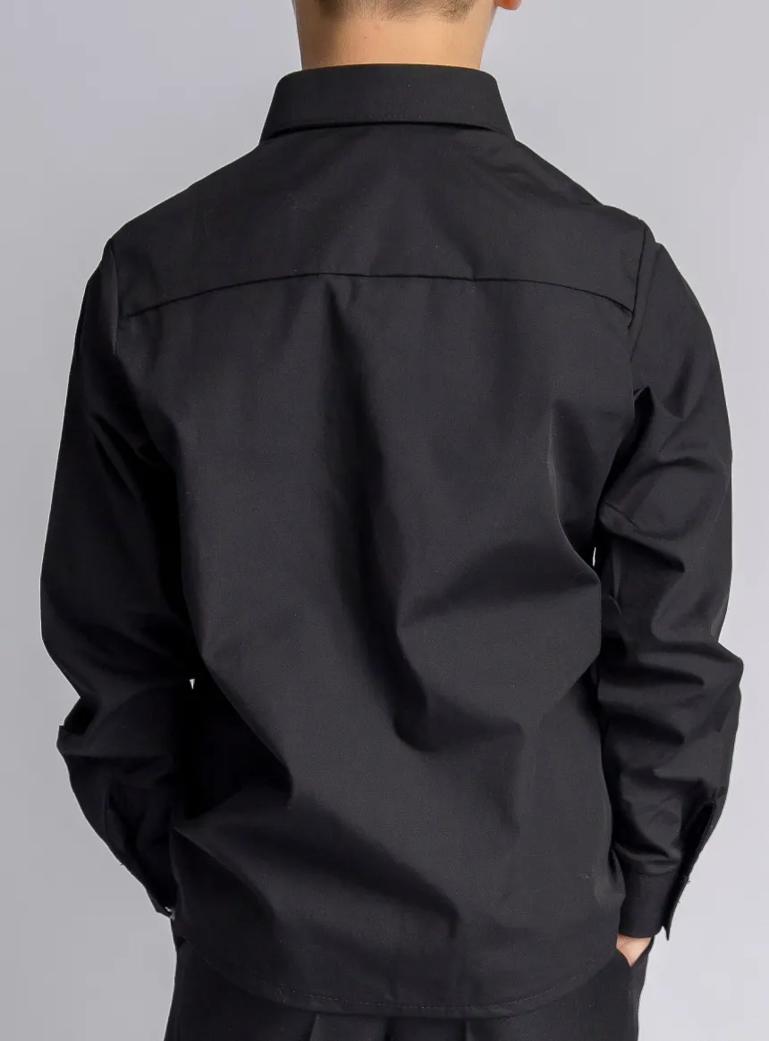 Chemise noire garçon