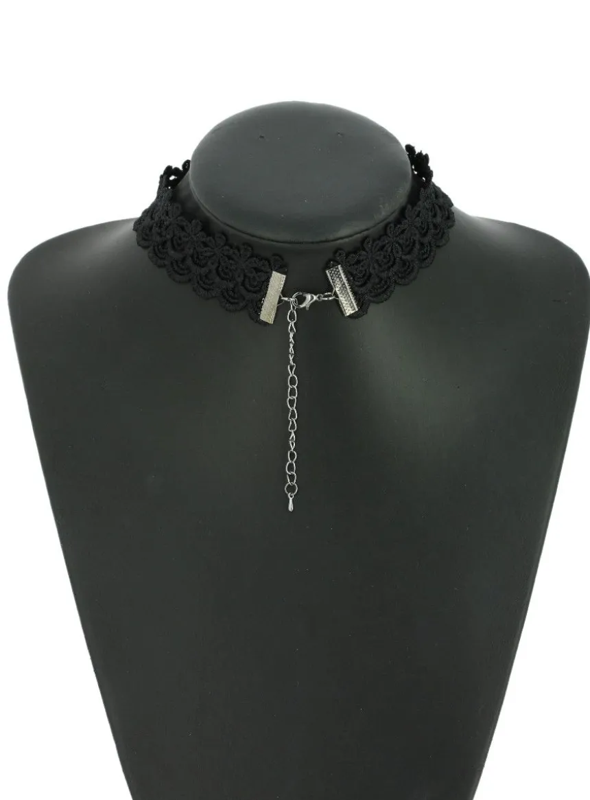 Chocker ras du cou dentelle noire Noir