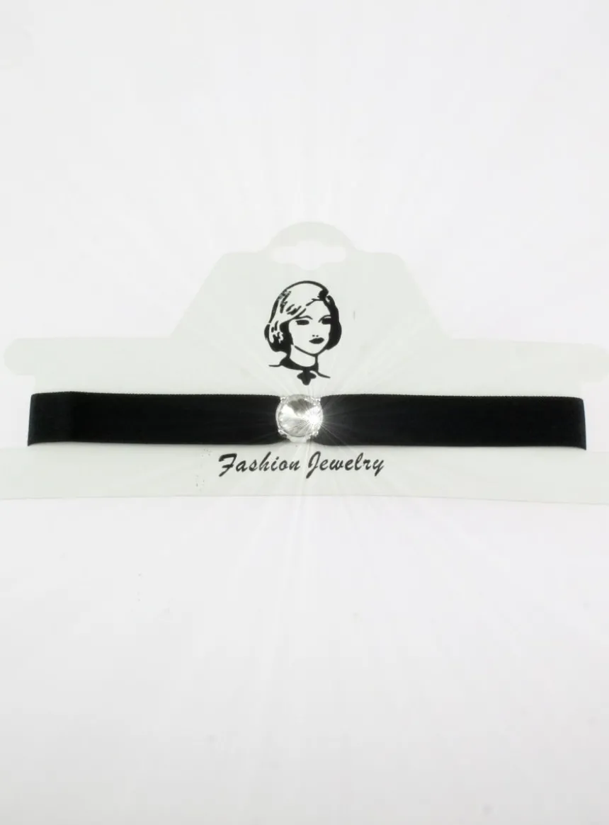 Chocker Ras du cou ruban avec strass