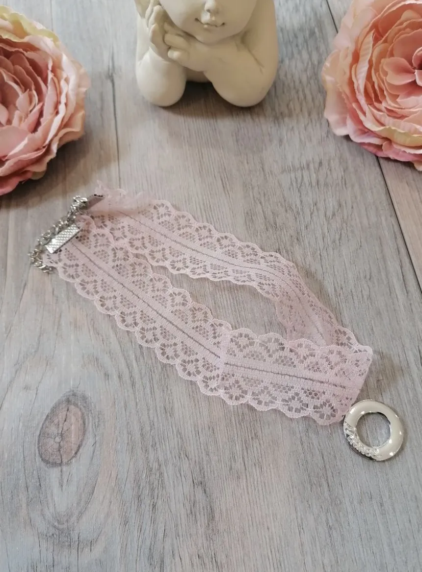 choker dentelle avec chainette