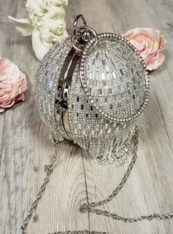 Clutch bag rond avec strass
