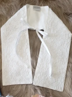 Coffret bapteme : étole + noeud dentelle avec bougie - la Vierge Marie