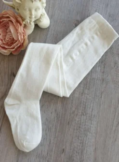 Collants épais cérémonie bébé & enfant – Blanc ou Ivoire