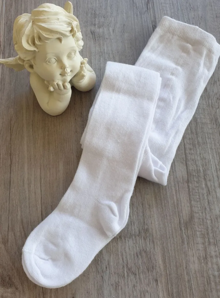 Collants épais cérémonie bébé & enfant – Blanc ou Ivoire