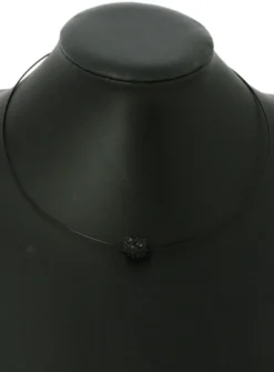 Collier boule de strass Noir