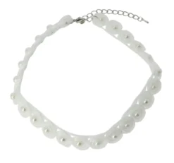 Collier ras de cou perle Blanc