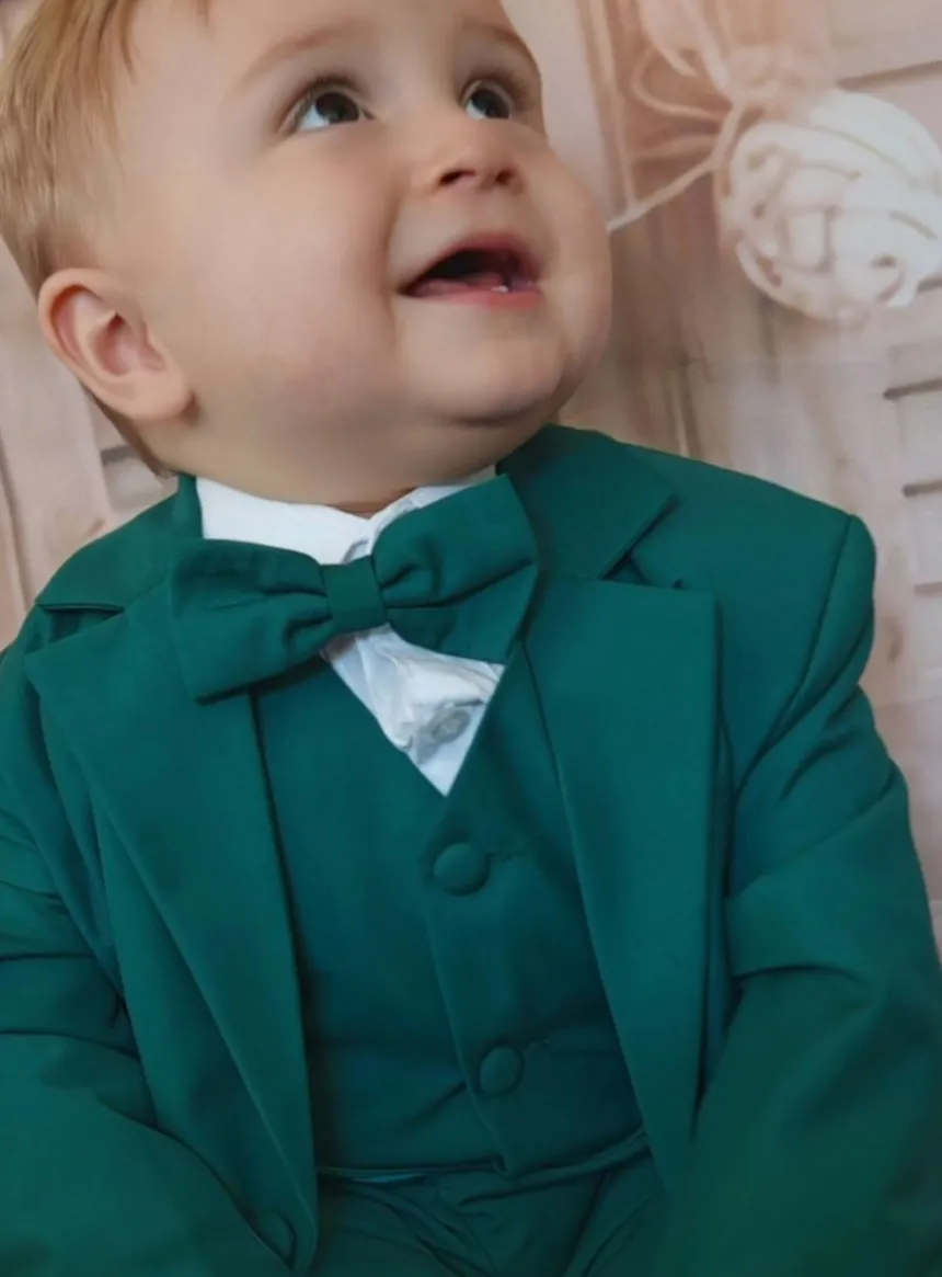 Costume bébé vert complet modèle Mathis