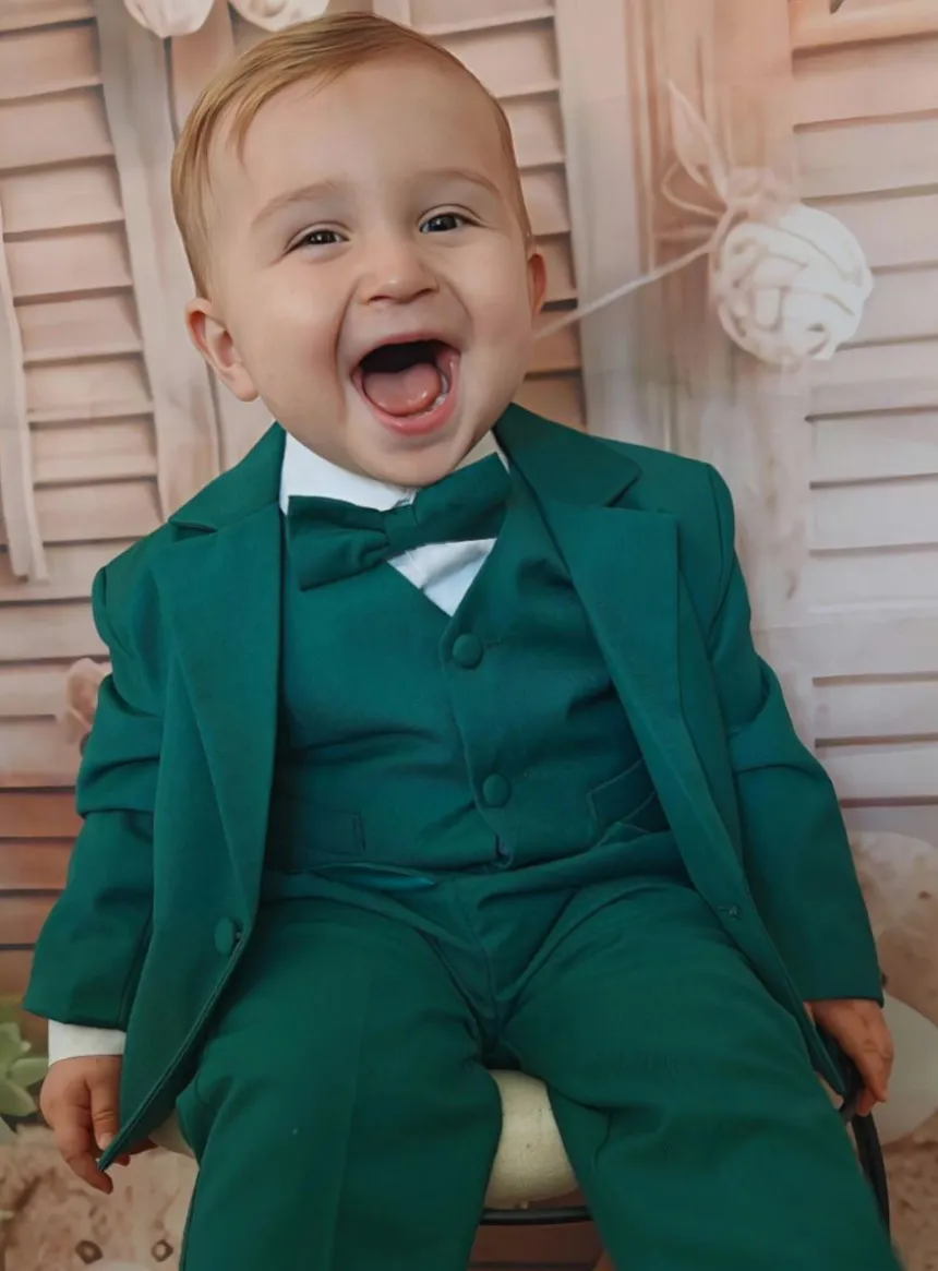 Costume bébé vert complet modèle Mathis