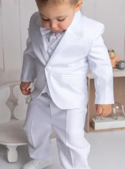 Costume blanc bébé complet modèle Lucas