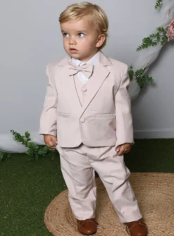 Costume complet bébé beige modèle Lucas