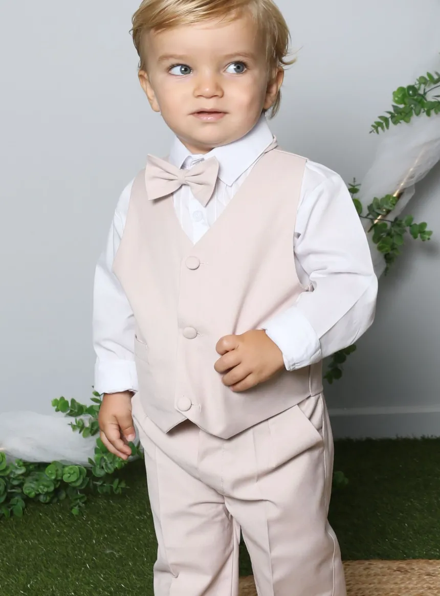 Costume complet bébé beige modèle Lucas