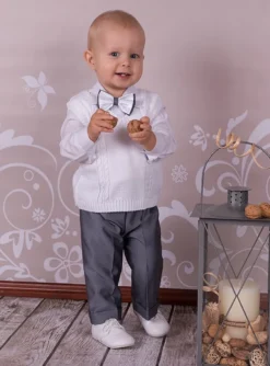 Costume garçon complet Ulysse + manteau Gris 3 mois