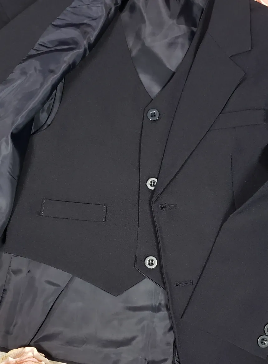 Costume garçon 3 pièces bleu marine 1 er prix