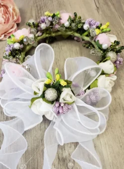 Couronne coiffure champêtre Blanc