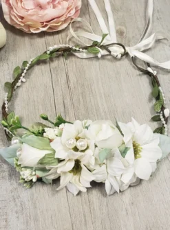 Couronne de fleur coiffure mariage