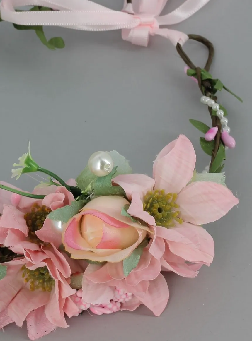 Couronne de fleur coiffure mariage