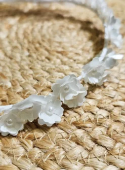 Couronne de Fleurs Blanche pour Communion