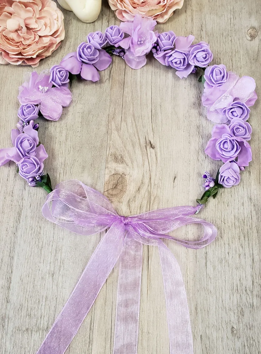 Couronne de fleurs cérémonie fille