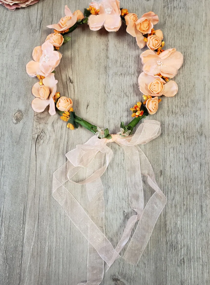 Couronne de fleurs cérémonie fille