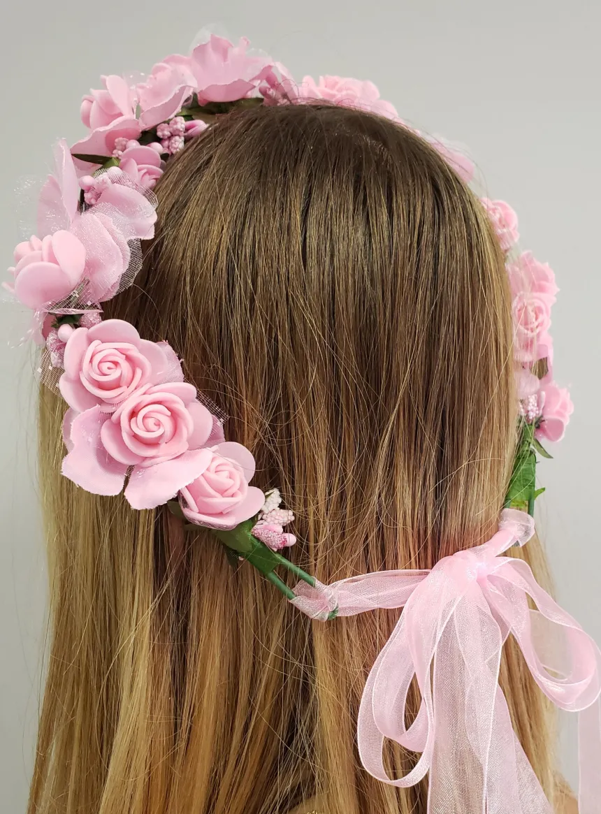Couronne de fleurs cérémonie fille
