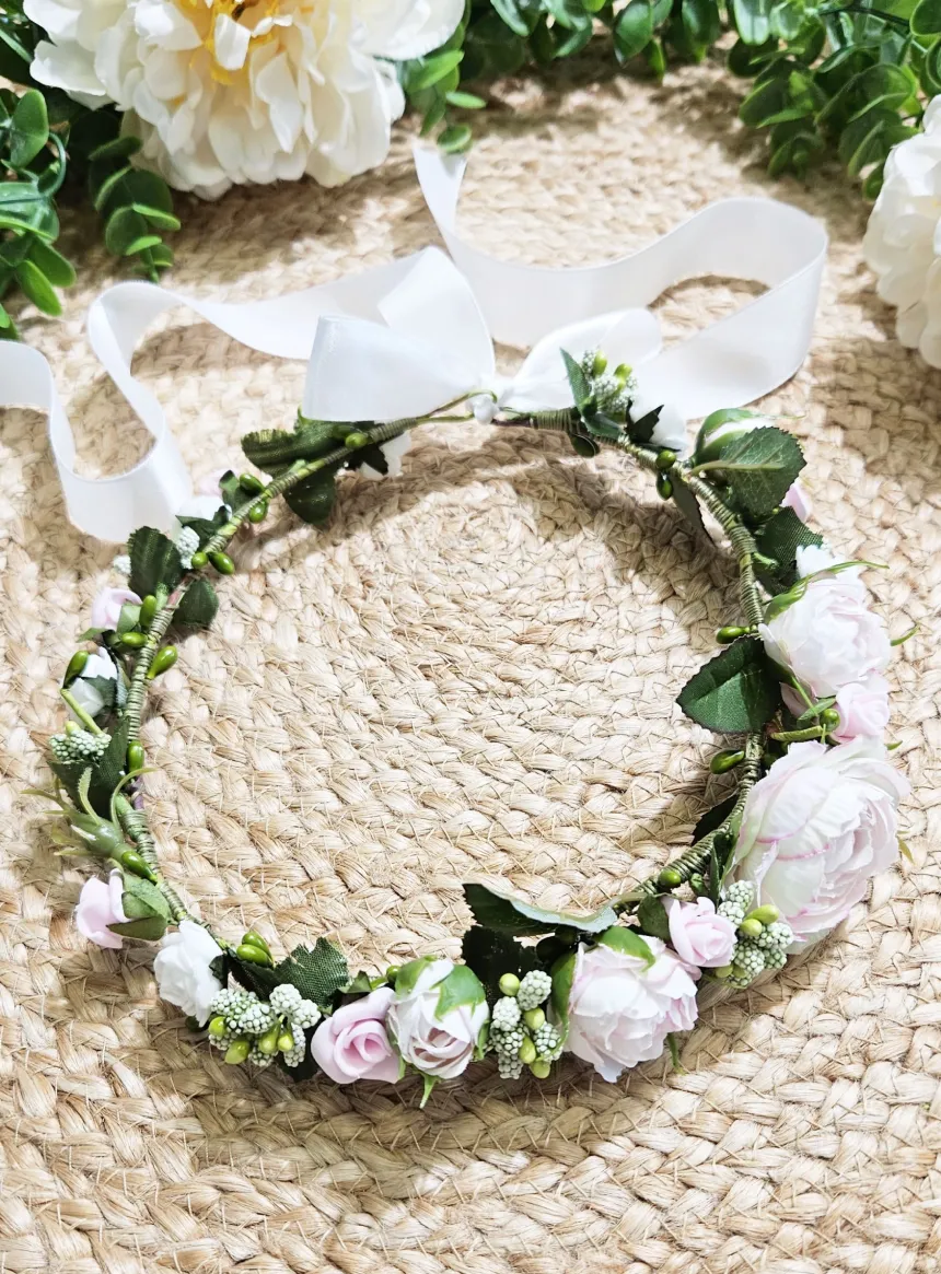 Couronne de Fleurs Pivoines