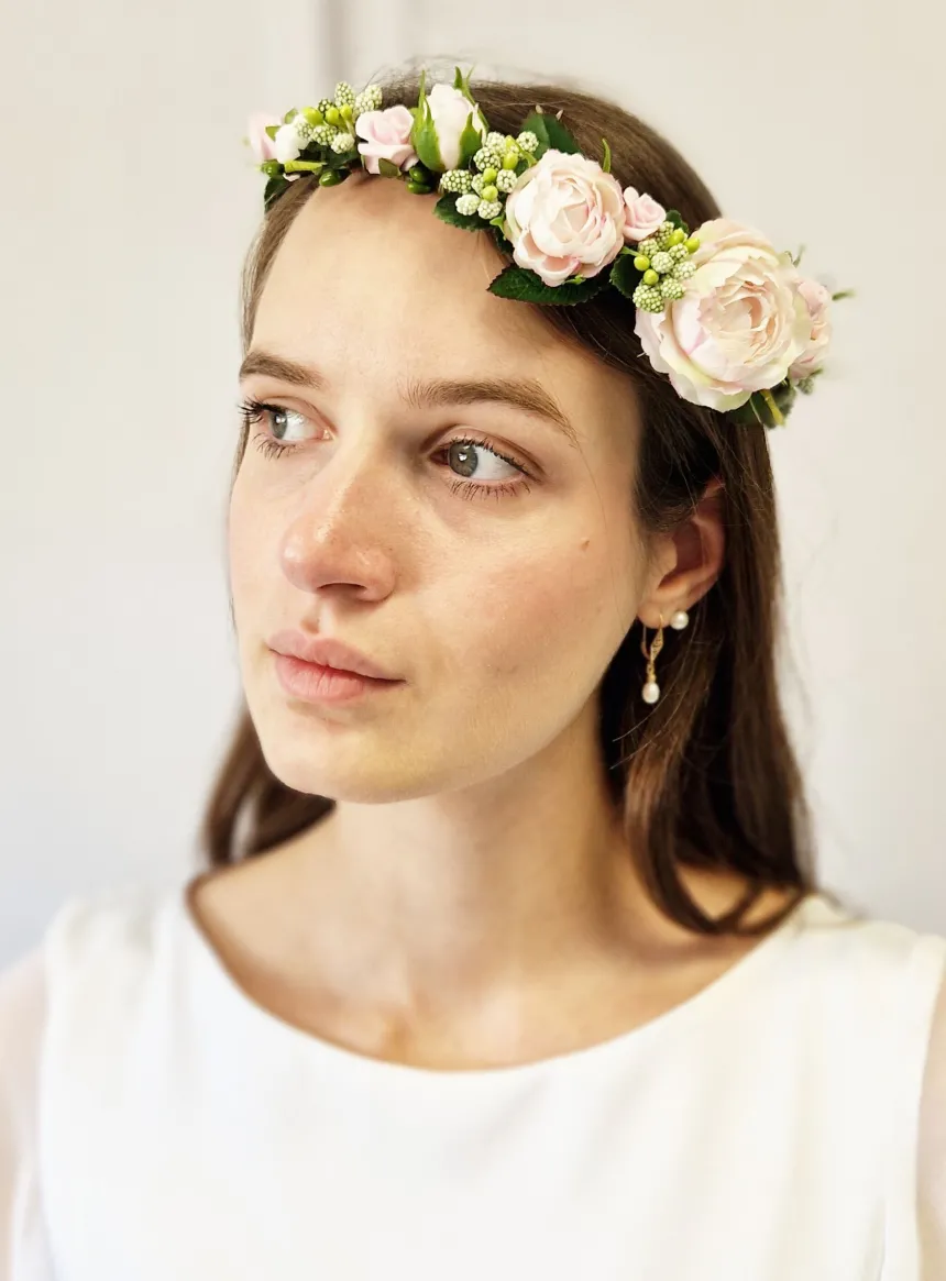Couronne de Fleurs Pivoines