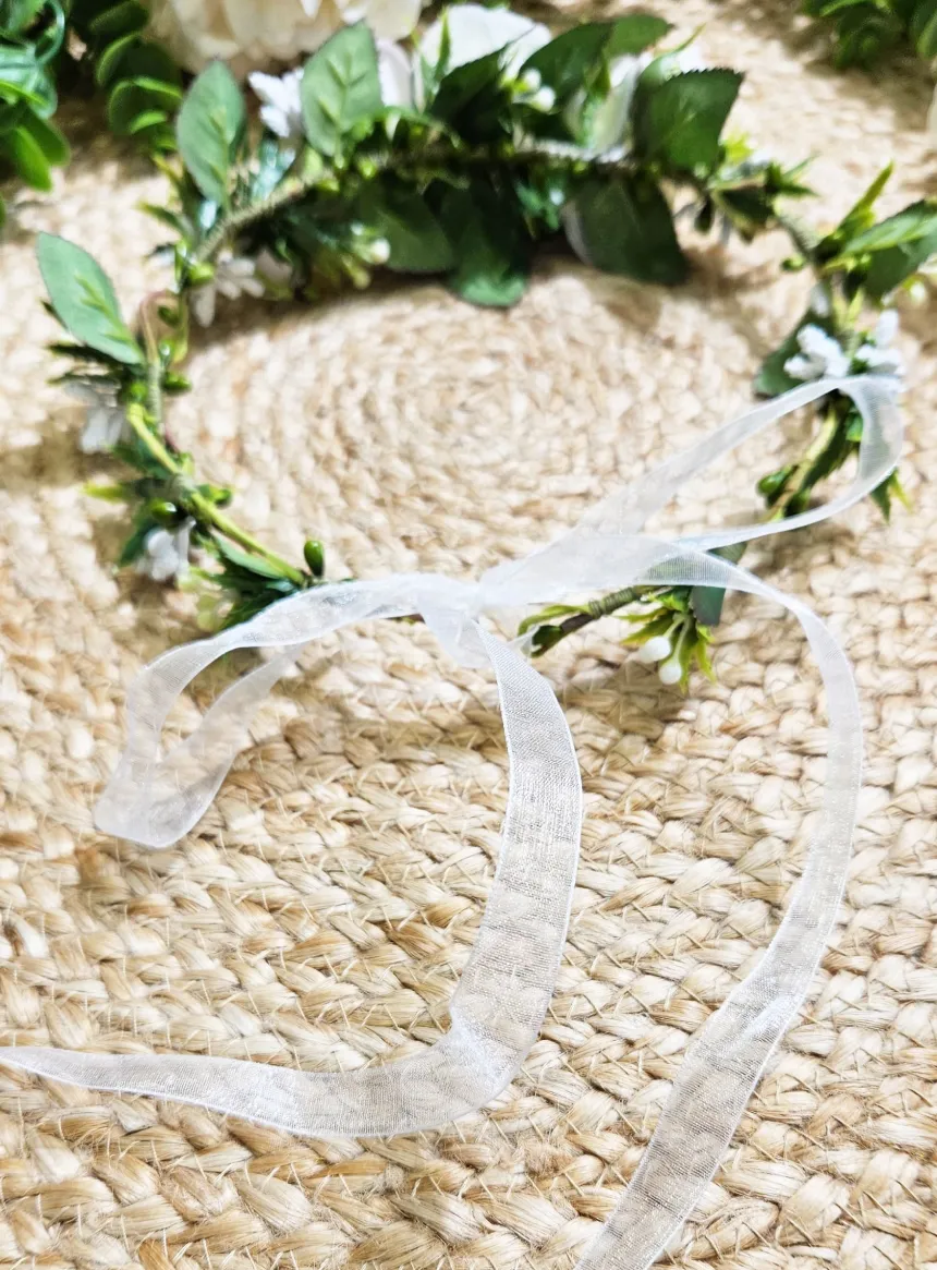 Couronne de Fleurs Pivoines et feuillage