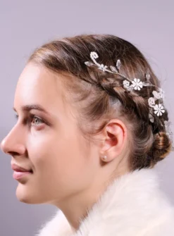Couronne guirlande cheveux souple Blanc