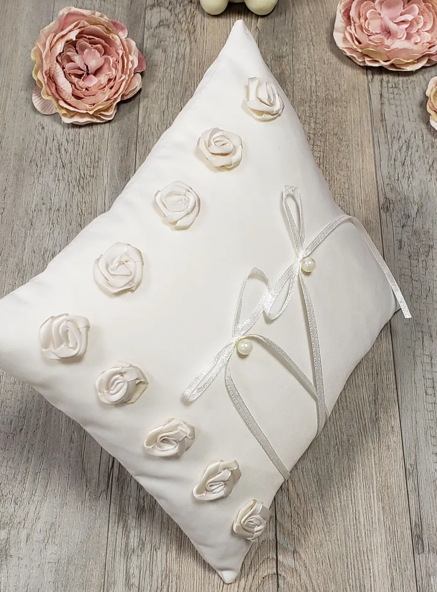 Coussin porte alliances champêtre