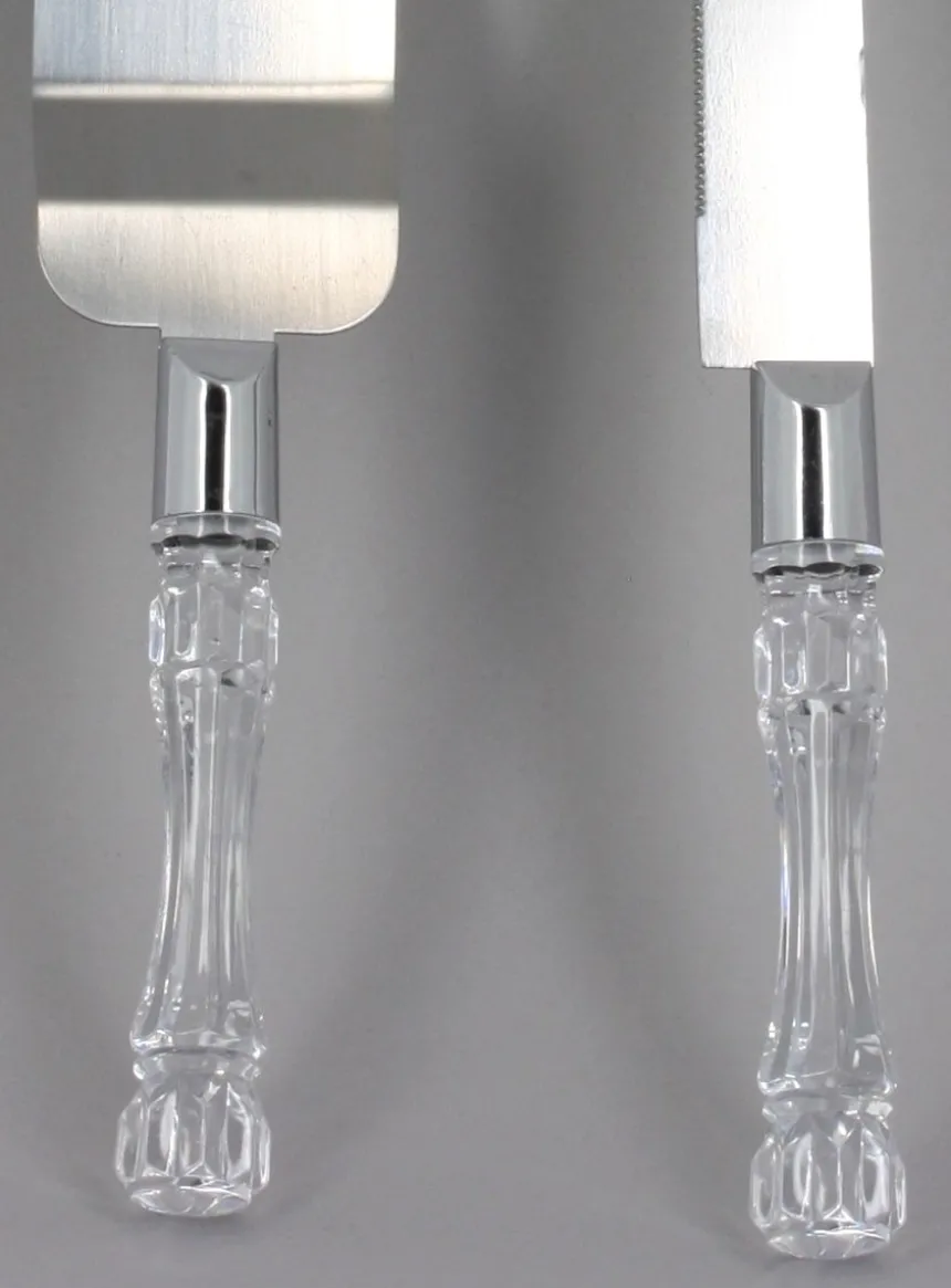 Couverts Gateau Mariage Baptême.... - Personnalisable Gris argent