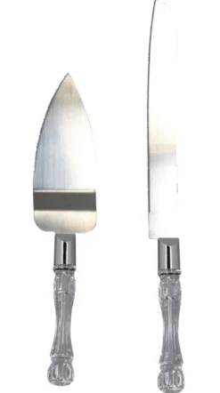Couverts Gateau Mariage Baptême.... - Personnalisable Gris argent