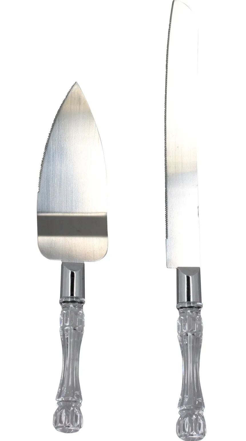 Couverts Gateau Mariage Baptême.... - Personnalisable Gris argent