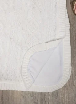 Couverture Tricot bébé doublée