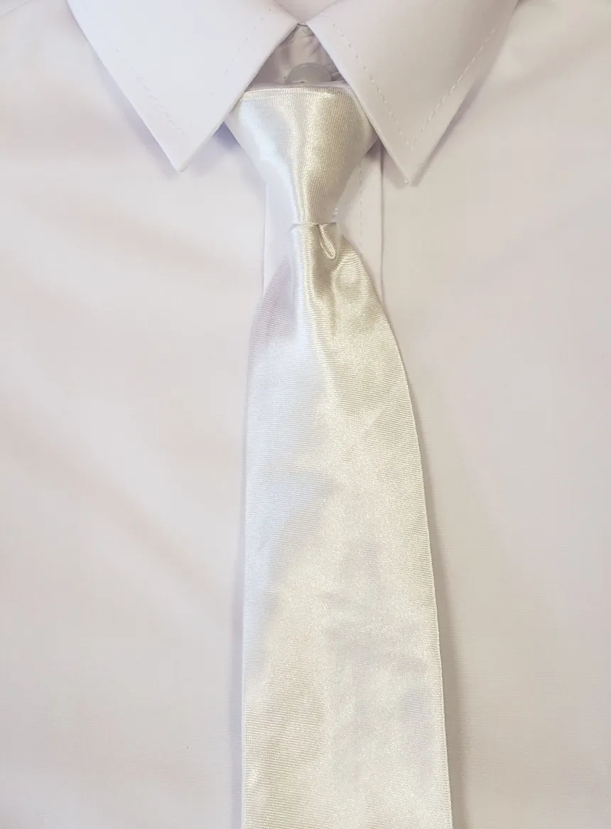 Cravate blanche garçon Blanc