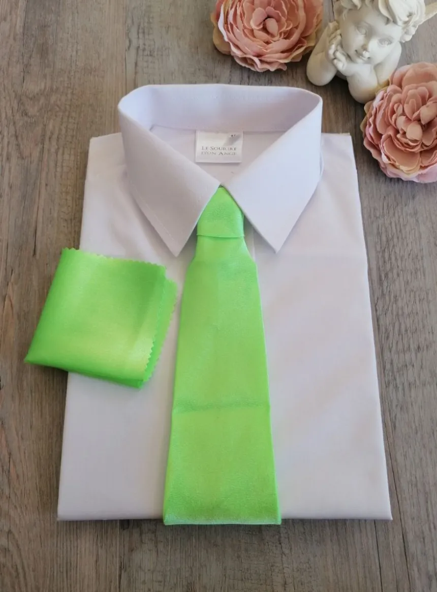 Cravate enfant bébé ado avec pochette