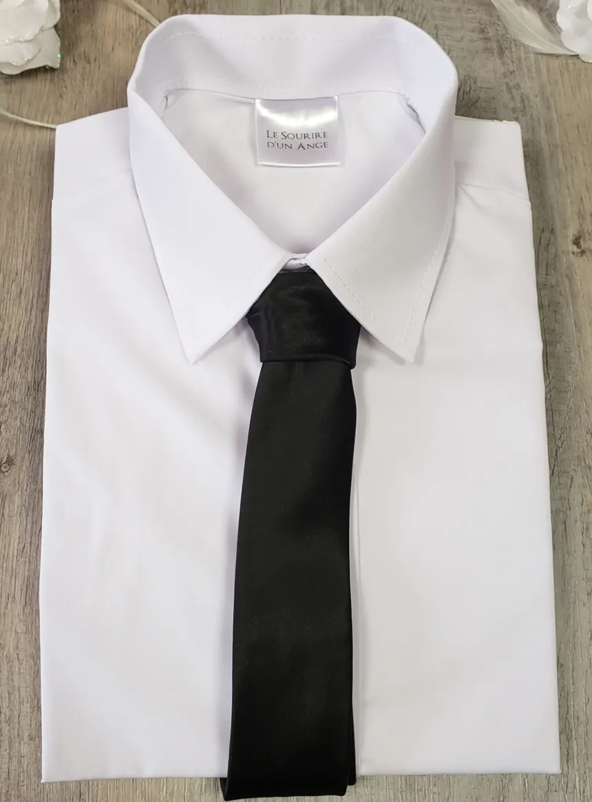 Cravate noire Homme pour Deuil Noir