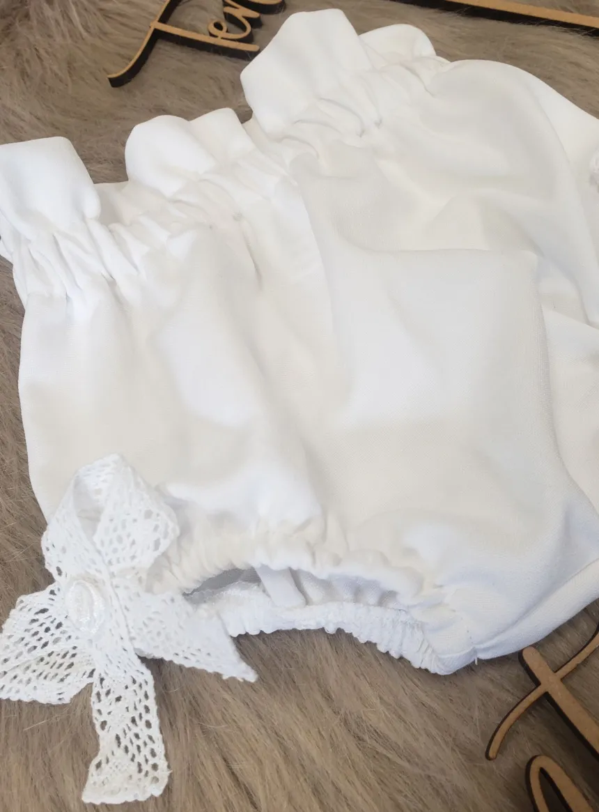 Culotte bébé fille Rosie noeud dentelle rétro