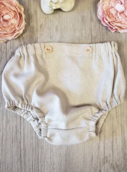 Culotte bébé garçon lin beige Pierre